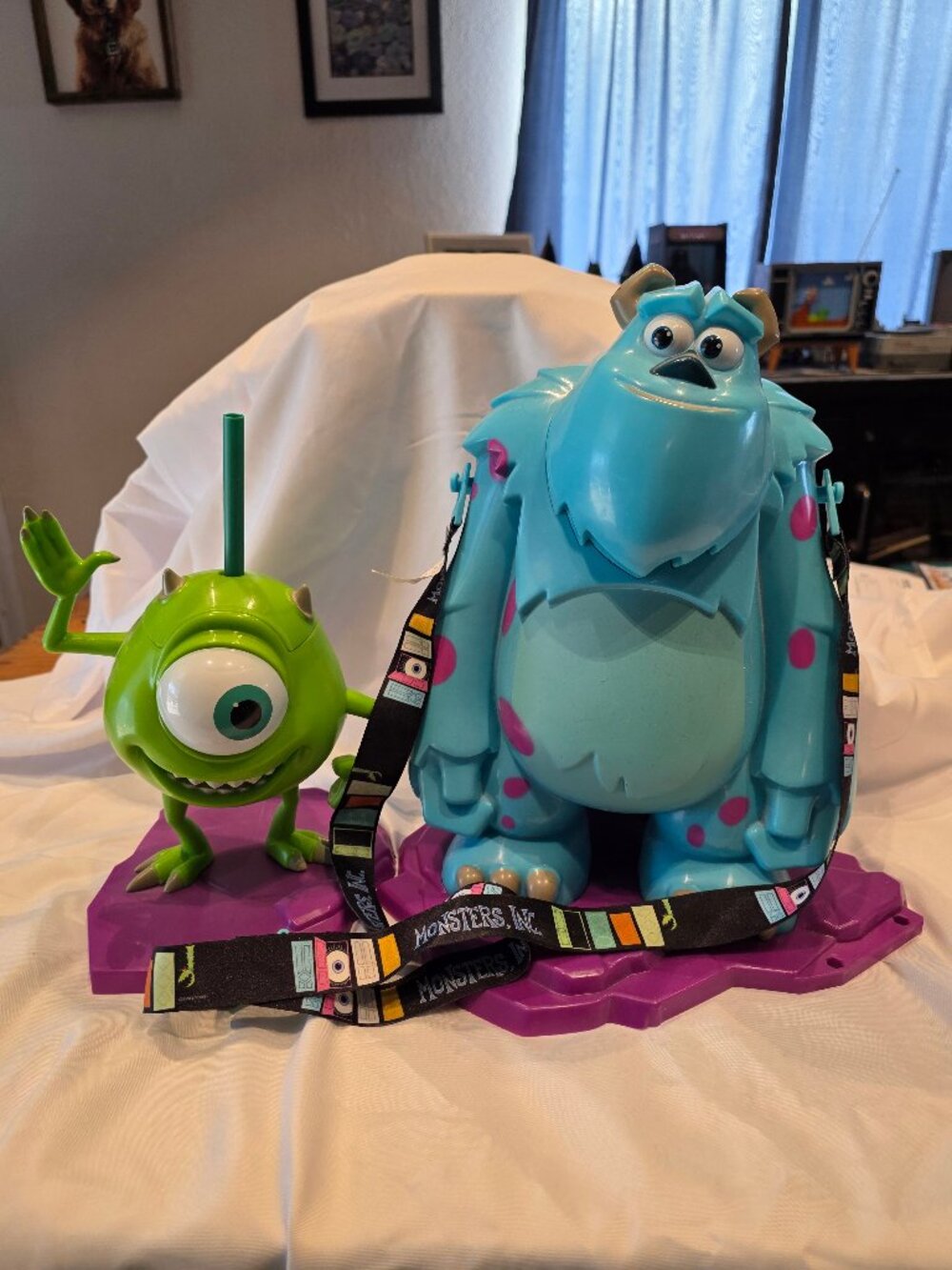Disney - Monster Inc. - Mike Wazowski Sipper and Sully Popcorn Bucket Bundle